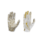 Nike Vapor Jet 8.0 Metallic Football Glove - Adult White / Metallic Gold / Metallic Gold / Metallic Gold