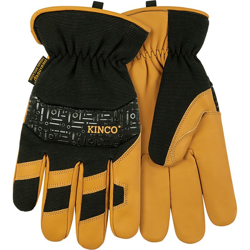 Kinco-Lined-Grain-Buffalo-and-Synthetic-Hybrid-Glove-Black---Tan