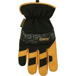 Kinco-Lined-Grain-Buffalo-and-Synthetic-Hybrid-Glove-Black---Tan