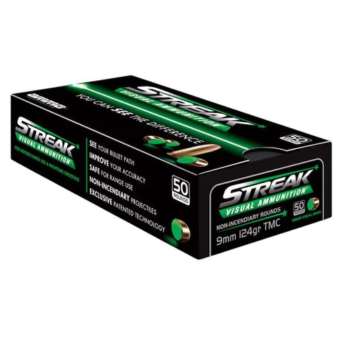 Ammo INC Streak Visual 9mm 124 Grain TMC Ammunition 50 Rounds