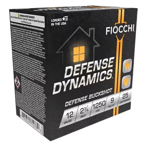 Fiocchi Defense Dynamics 12 Gauge Buckshot Ammo 25 Rounds