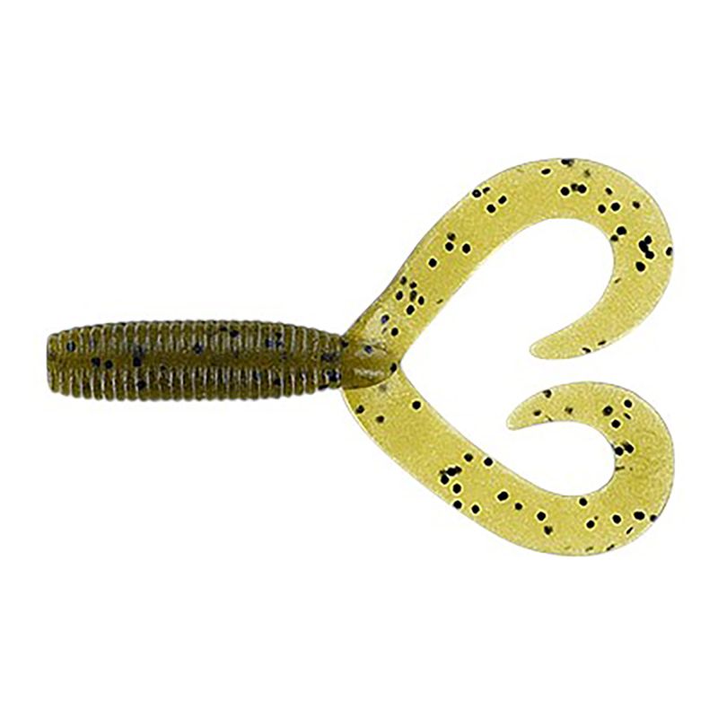 GARYYA-LURE-DOUBLE-TAIL-GRUB-Green-Pumpkin---Black-Flake