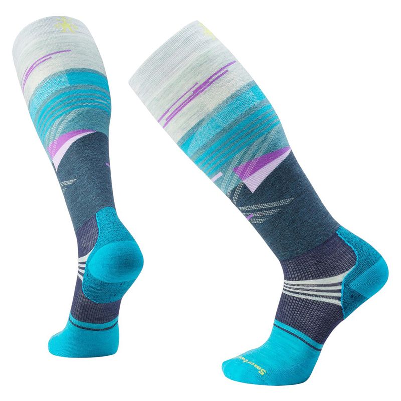 Smartwool-Snowboard-Targeted-Cushion-Broken-Lines-Pattern-Over-The-Calf-Sock---Men-s-Frosty-Green