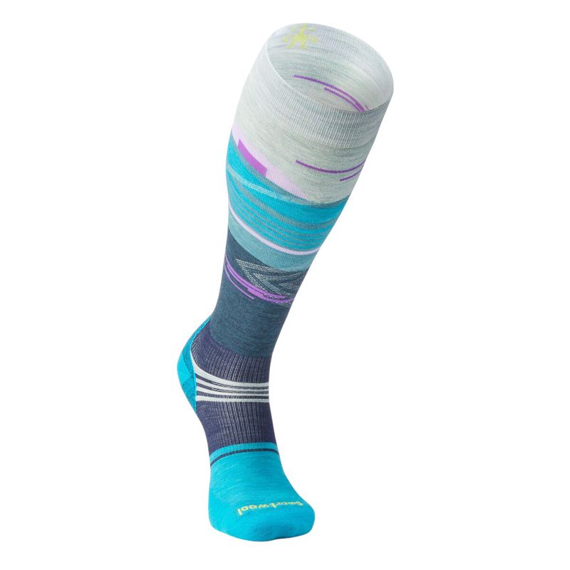 Smartwool-Snowboard-Targeted-Cushion-Broken-Lines-Pattern-Over-The-Calf-Sock---Men-s-Frosty-Green