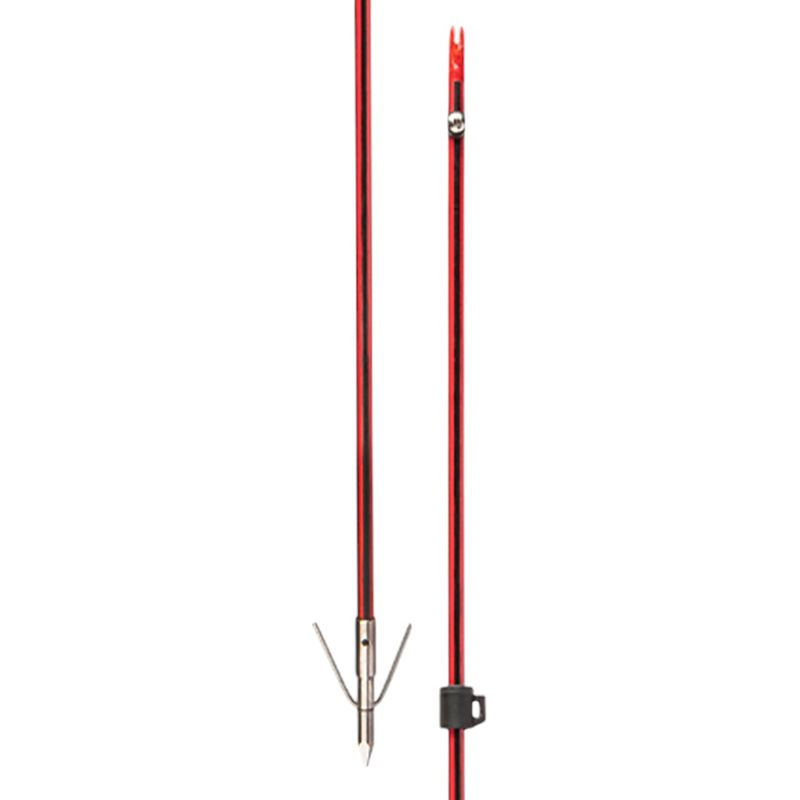 Cajun-Bowfishing-Wasp-Arrow-With-Piranha-Long-Barb-XT-Point-Red-Black