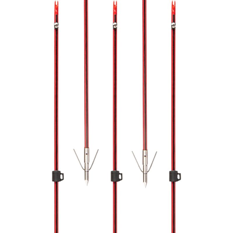 Cajun-Bowfishing-Wasp-Arrow-With-Piranha-Long-Barb-XT-Point-Red-Black