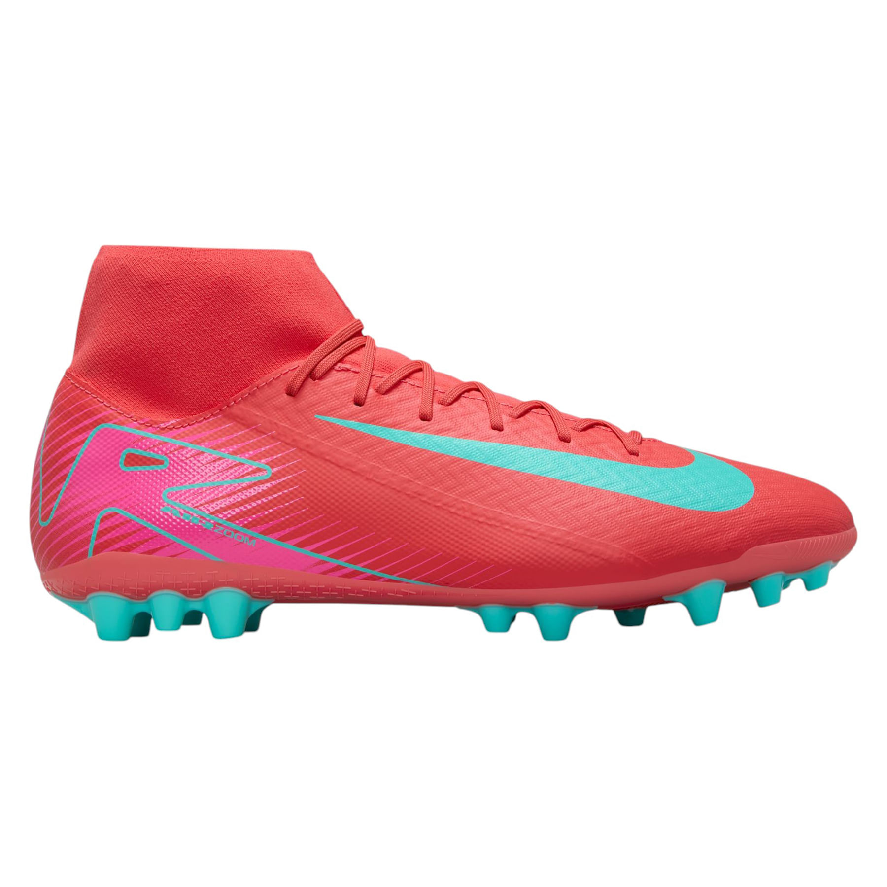 Nike Mercurial Superfly 10 Academy AG High-Top Soccer Cleat - Men's Ember Glow / Aurora Green