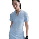Nike Tour Dri-FIT Short-Sleeve Blade Golf Polo - Women's Psychic Blue / Black