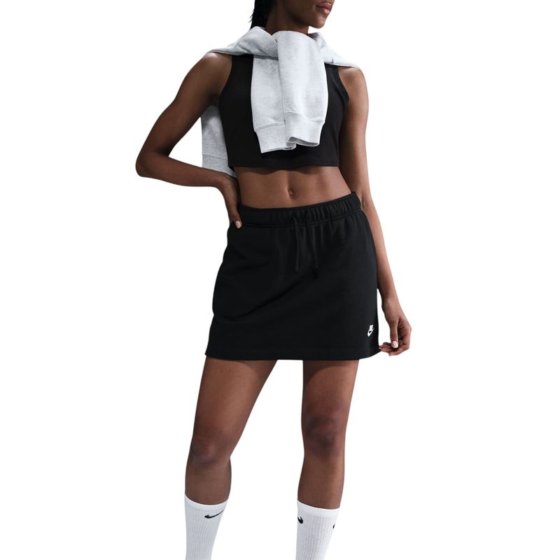 Nike-Sportswear-Club-Fleece-Skirt---Women-s-Black---White
