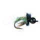 Solitude Fly Bead Head Electric Rock Worm Fly Green