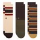 Stance Mill House Crew  Sock - Men's (3 Pack) Dark Brown