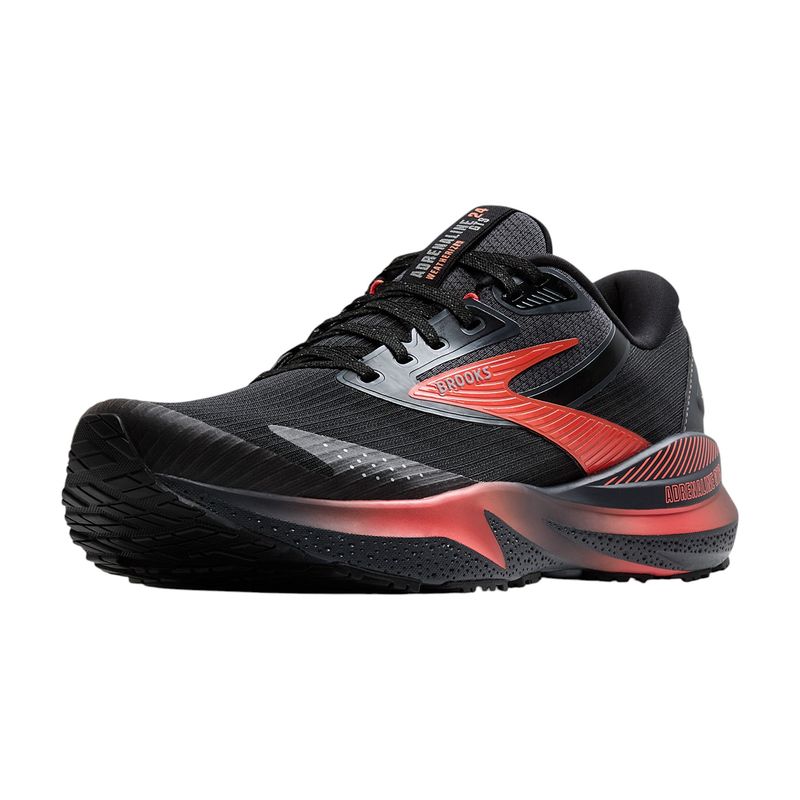 Brooks-Adrenaline-GTS-24-Weatherized-Shoe---Women-s-Black---Ebony---Hot-Coral