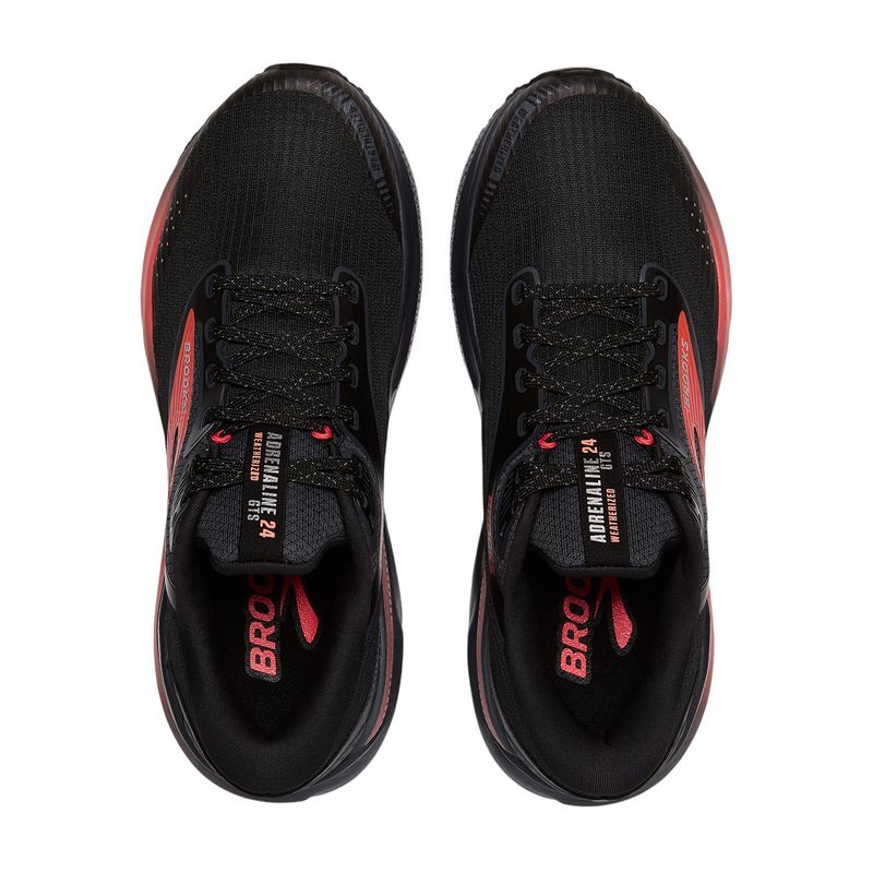 Brooks-Adrenaline-GTS-24-Weatherized-Shoe---Women-s-Black---Ebony---Hot-Coral