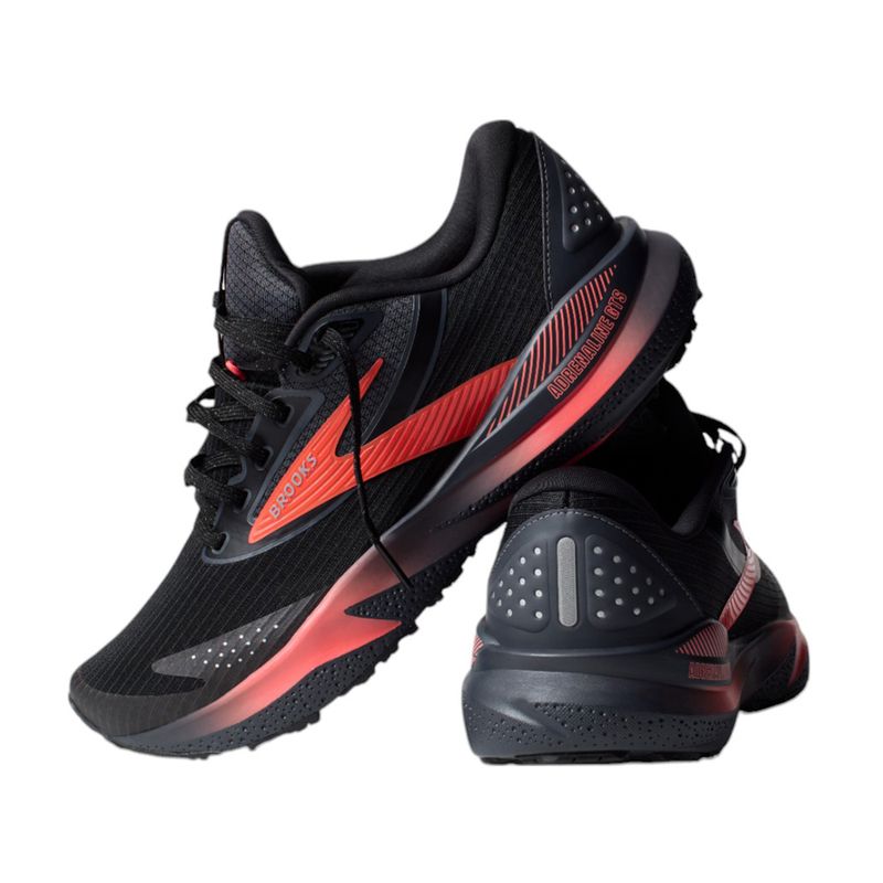 Brooks-Adrenaline-GTS-24-Weatherized-Shoe---Women-s-Black---Ebony---Hot-Coral