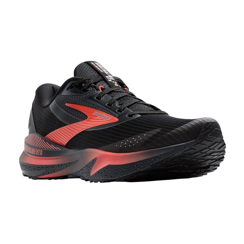Brooks-Adrenaline-GTS-24-Weatherized-Shoe---Women-s-Black---Ebony---Hot-Coral