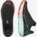 Salomon-Thundercross-Trail-Running-Shoe---Women-s-Black---Cherry-Tomato---Electric-Green