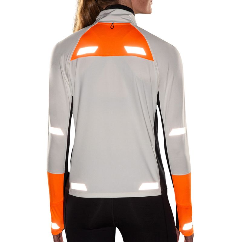 Brooks-Run-Visible-1-2-Zip-2.0-Hoodie---Women-s-Ecru---Fluoro-Flash---Black