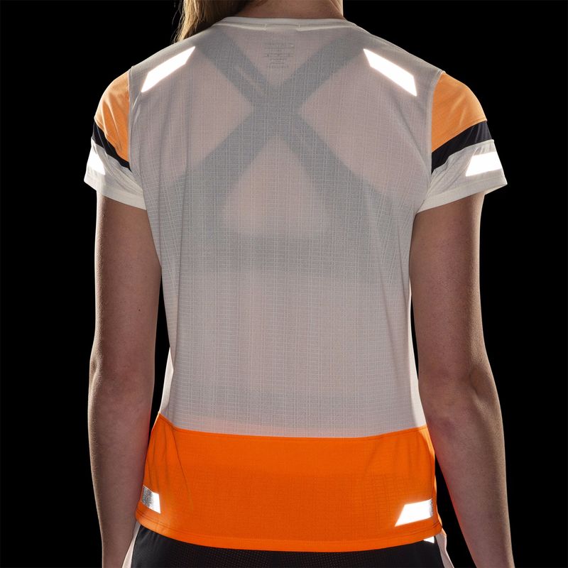 Brooks-Run-Visible-Short-Sleeve-2.0-Shirt---Women-s-Ecru---Fluoro-Flash---Black