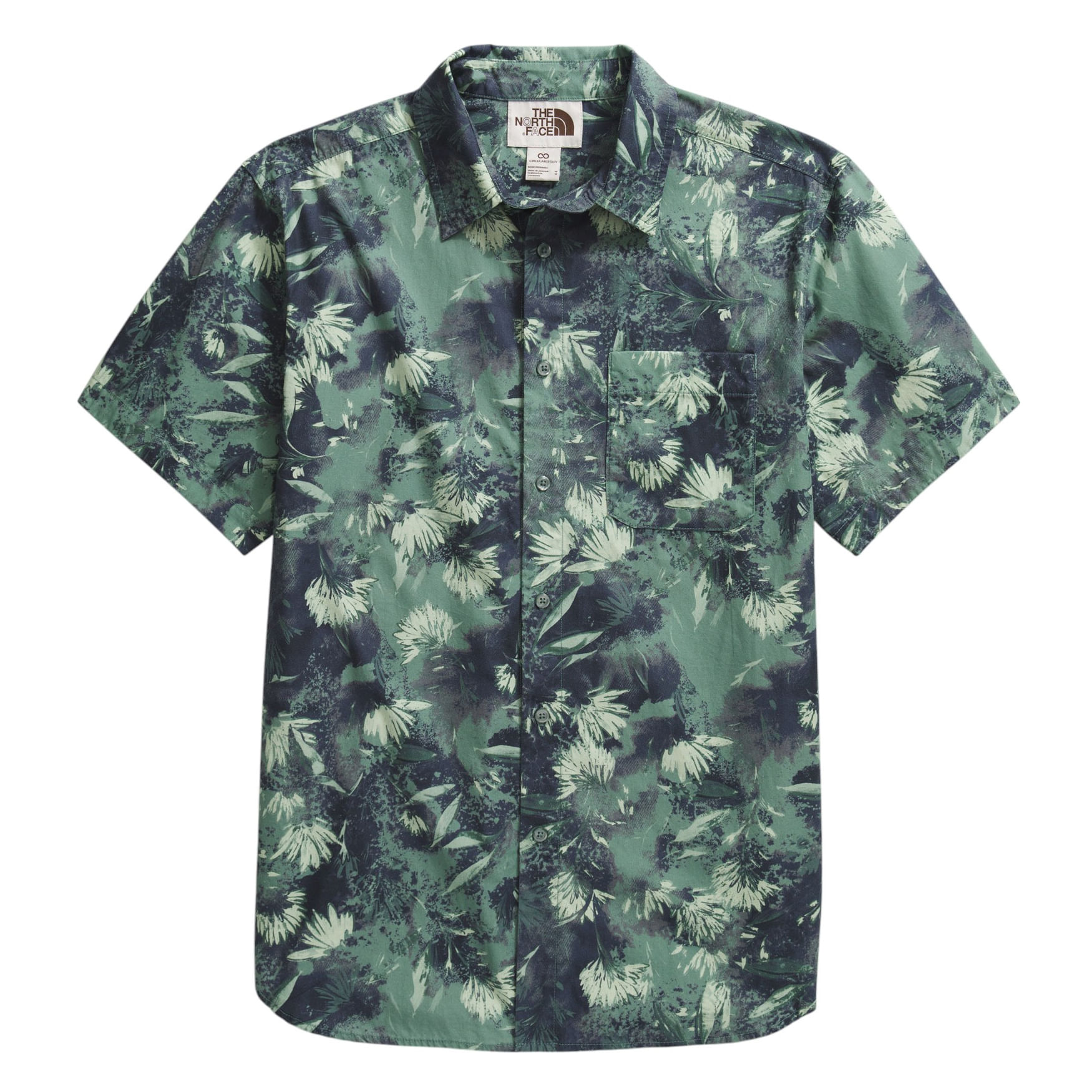 The North Face Short-Sleeve Baytrail Pattern Shirt - Men's Duck Green Prairie Flowers Print
