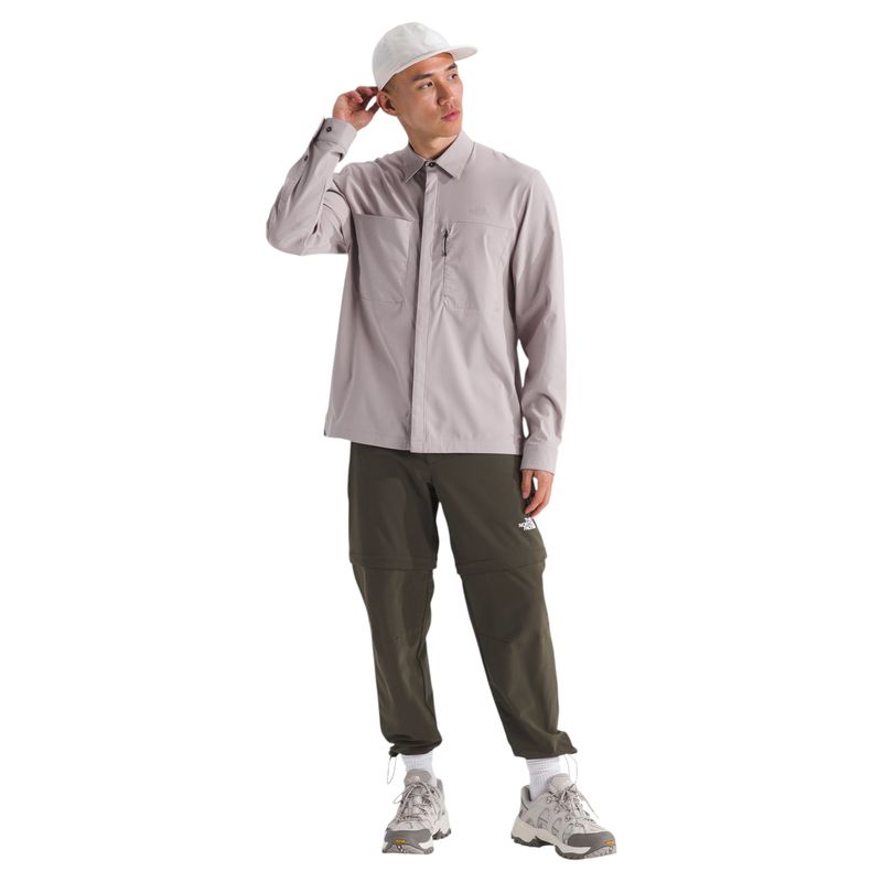 The-North-Face-Long-Sleeve-LIGHTRANGE-Shirt--Men-s-Moonstone-Grey