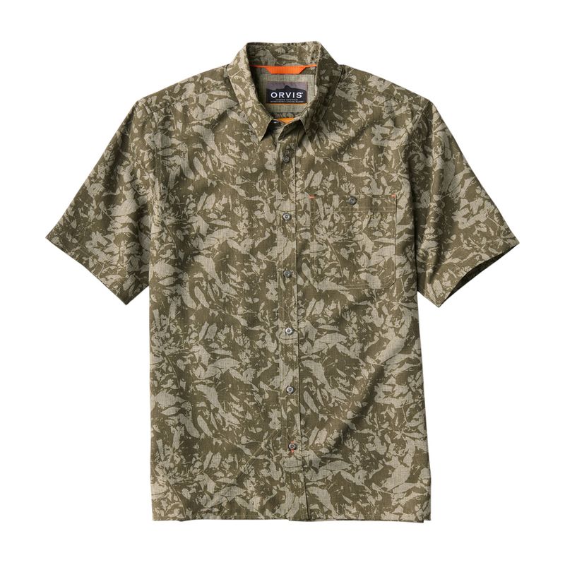Orvis-Printed-Tech-Chambray-Short-Sleeve-Shirt---Men-s-Mosslfcamo