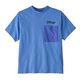 PATAGN K POCKET T-SHIRT Forgotten Island / Abundant Blue