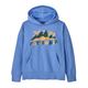 Patagonia Hoody Sweatshirt - Kids' Fitz Roy Superbloom / Abundant Blue