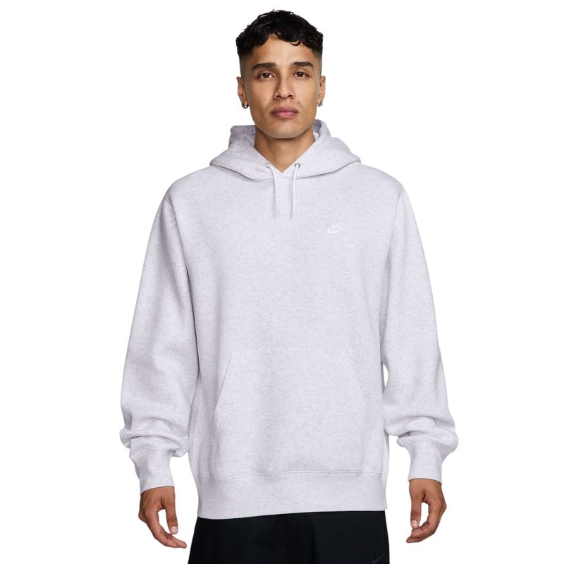 Nike-Club-Pullover-Fleece-Hoodie---Men-s--Birch-Heather---White---White