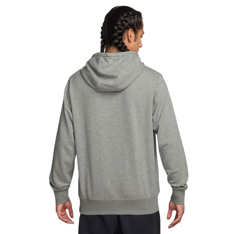 Nike-French-terry-Pull-Over-Hoodie---Men-s-Dark-Grey-Heather---Light-Smoke-Grey---Black