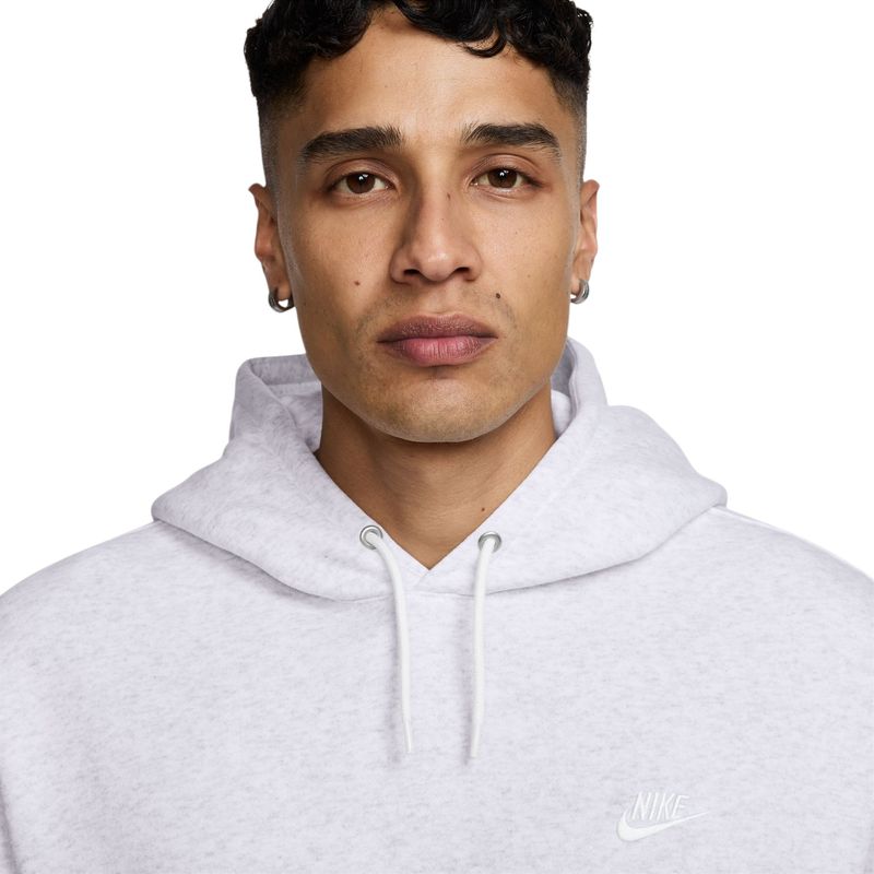 Nike-Club-Pullover-Fleece-Hoodie---Men-s--Birch-Heather---White---White