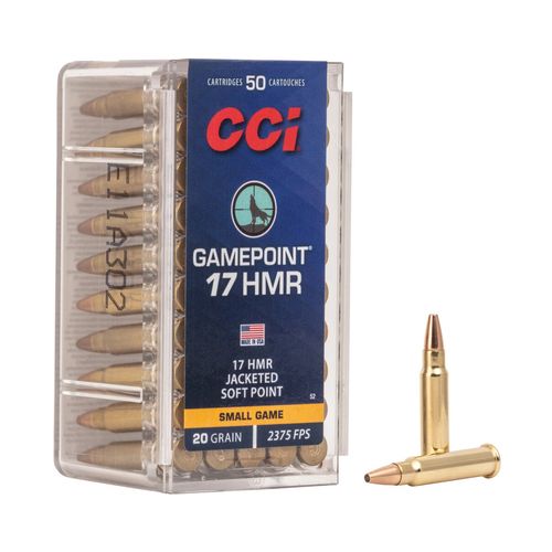 CCI Game Point 17 HMR 20 Grain JSP Ammunition 50 Rounds