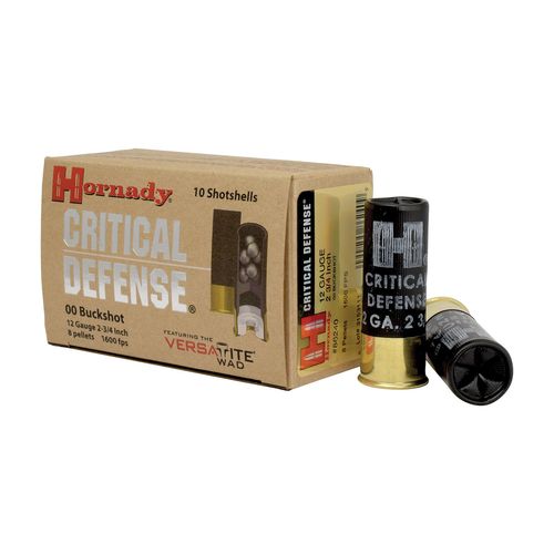 Hornady Critical Defense 12 Gauge 00 Buckshot 2.7" Ammunition 10 Rounds