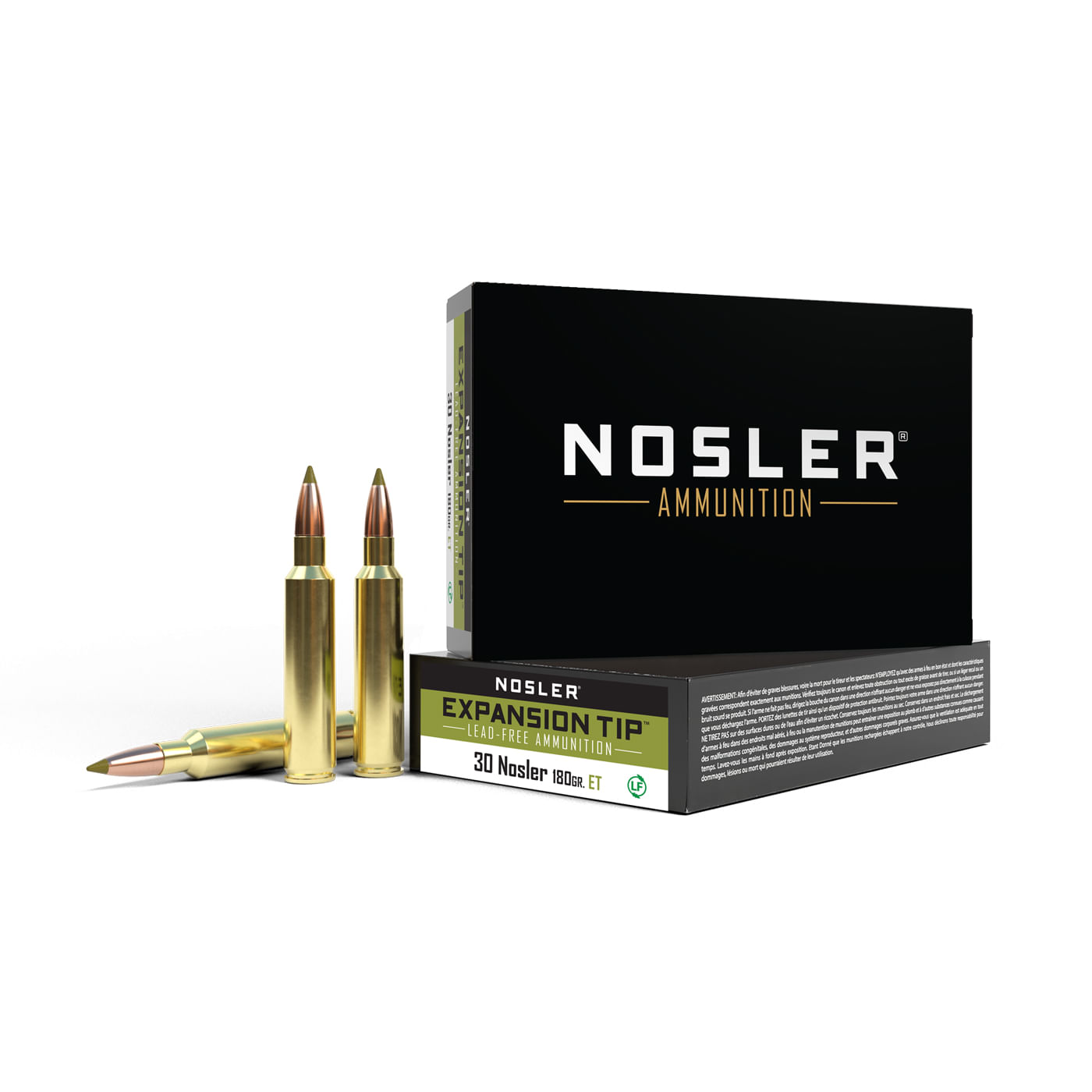 Nosler Expansion Tip 30 Nosler 180 Grain E-Tip Ammunition 20 Rounds 180GR E-TIP