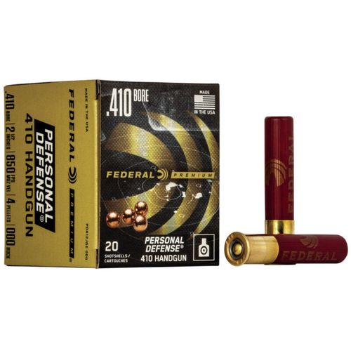 Federal Premium Personal Defense 410 Gauge 000 Buckshot 2.5 Inch Ammunition 20 Rounds