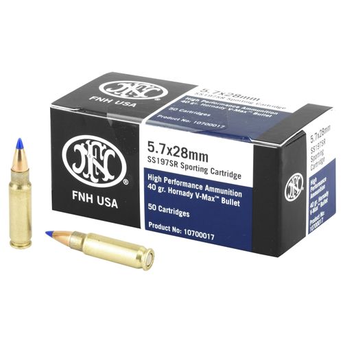 Federal V-Max 5.7x28mm 40 Grain FN Ammunition 50 Rounds