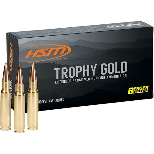 Berger Bullets Trophy Gold 270 Winchester 130 Grain VLD Match Ammunition 20 Rounds