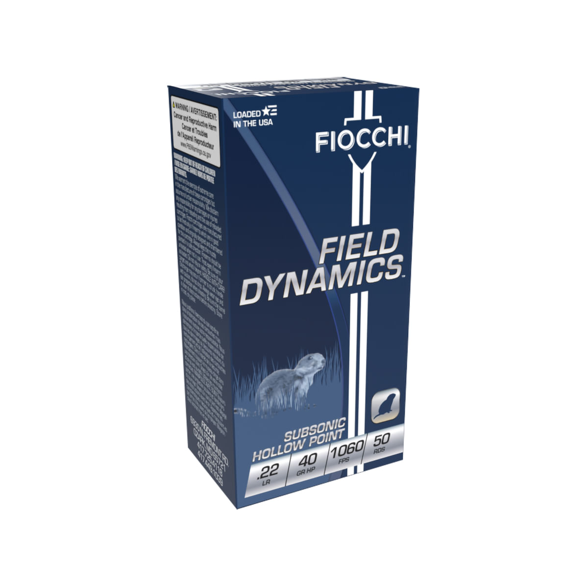Fiocchi Shooting Dynamics 22 Long Rifle 40 Grain HP Ammunition 50 Rounds 40GR HP