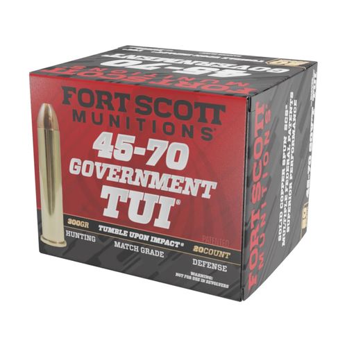 Fort Scott Munitions TUI 45-70 300 Grain Solid Copper Spun Ammunition 20 Rounds