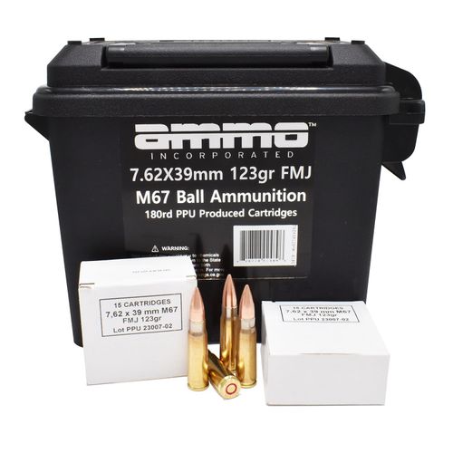 AMMO Inc Target And Range 7.62x39 123 Grain FMJ Ammunition 180 Rounds