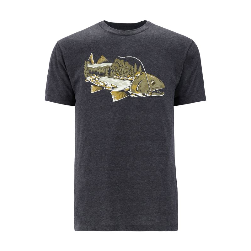 Simms Spring Flow T-Shirt - Men's Charcoal Heather