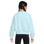 Nike Sportswear Club Fleece Boxy Crew-Neck Sweatshirt - Girls' Glacier Blue / White