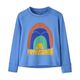 Patagonia Long-Sleeved Capilene Silkweight UPF T-Shirt - Toddler Rainbow Wave / Abundant Blue