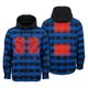 Mobile Warming Flannel Heated Hoodie Jacket - Men's Black / Blue