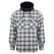 Mobile Warming Flannel Heated Hoodie Jacket - Men's Cream / Grey