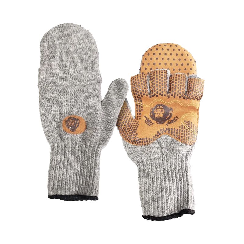 Fish Monkey Wooly Mitten - Men's Grey