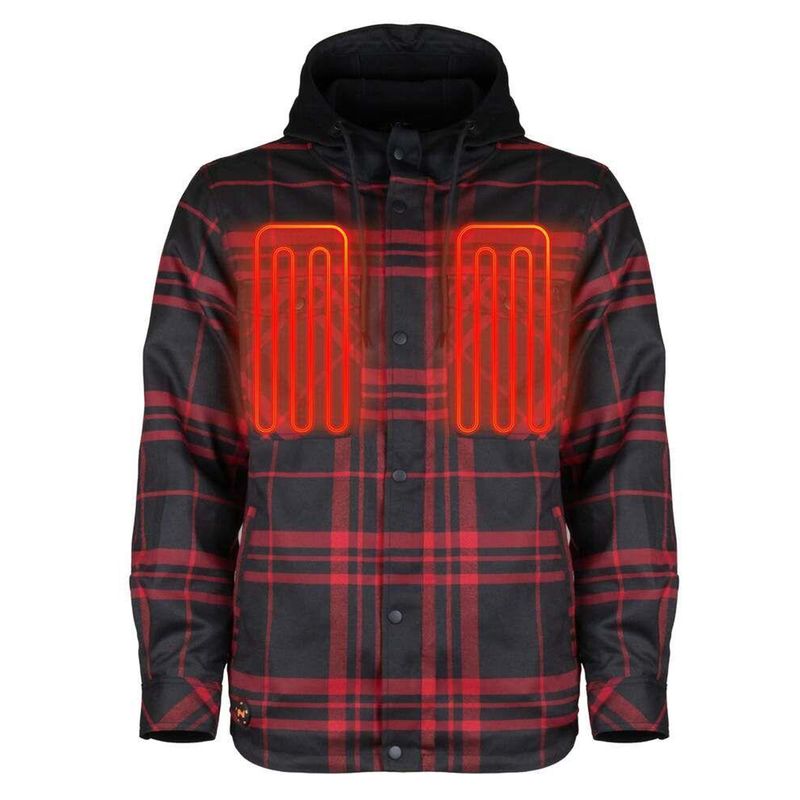 Mobile-Warming-Flannel-Heated-Hoodie-Jacket---Men-s-Black---Red