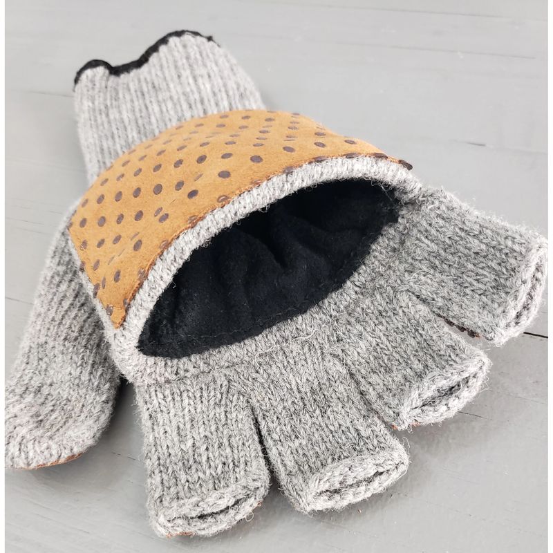 Fish Monkey Wooly Mitten - Men's Grey