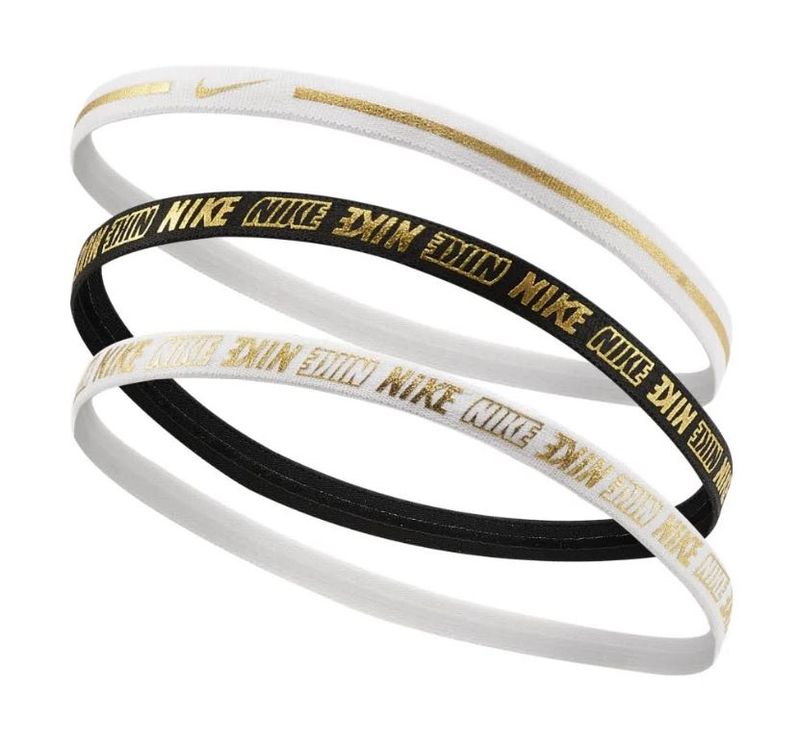 White and hotsell gold nike headband