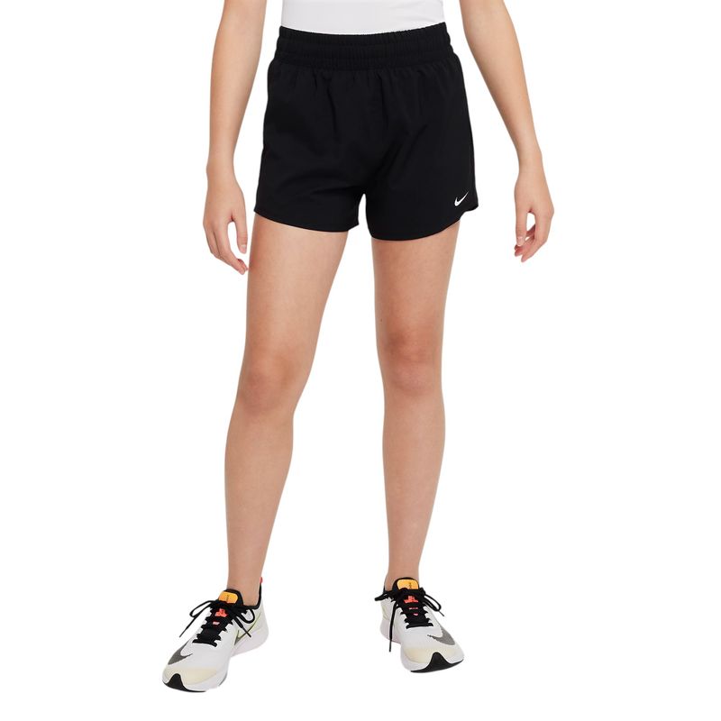 Nike-One-Dri-FIT-High-Waisted-Woven-Training-Shorts---Girls--Black---White
