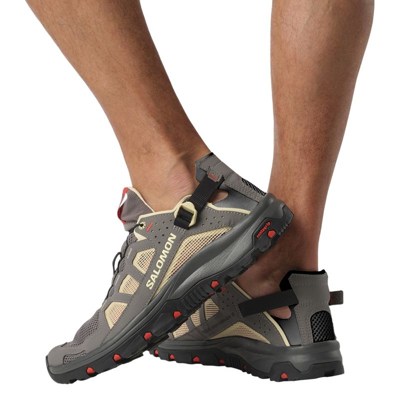 Salomon-Techamphibian-5-Shoe---Men-s-Pewter---Moth---Fiery-Red
